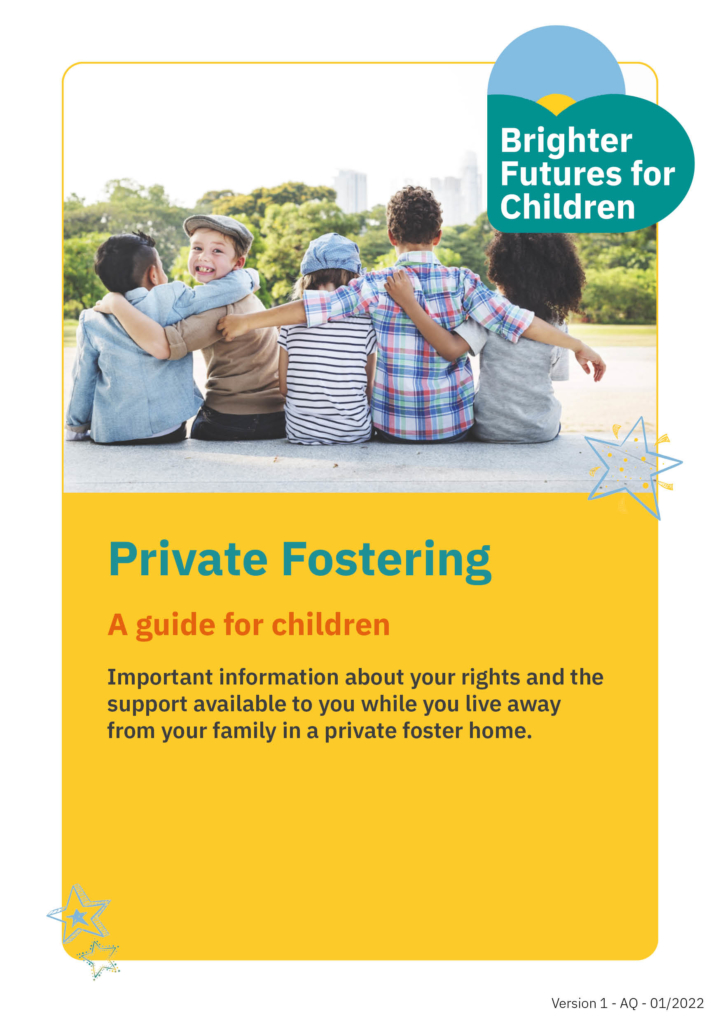 Private fostering guide for children front cover